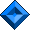 Blue beveled bullet