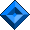Blue beveled bullet