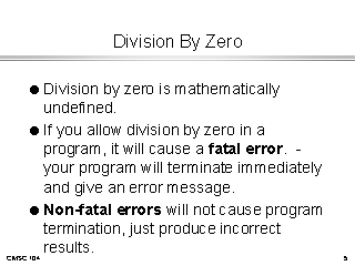 Division By Zero