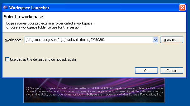 Eclipse Workspace Window