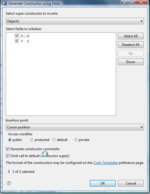 Generate Constructor