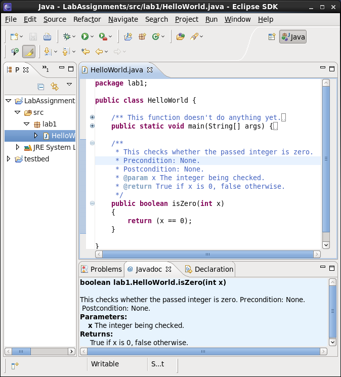 Sample Javadoc