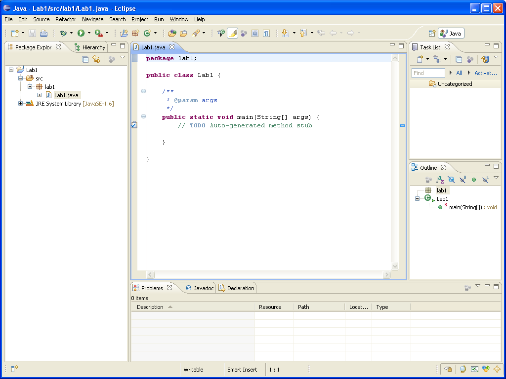 Views in Java Perspective