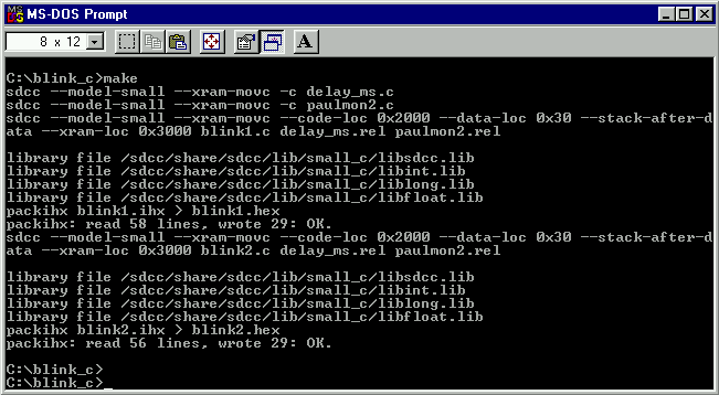 Screen Shot, AS31 in MSDOS window