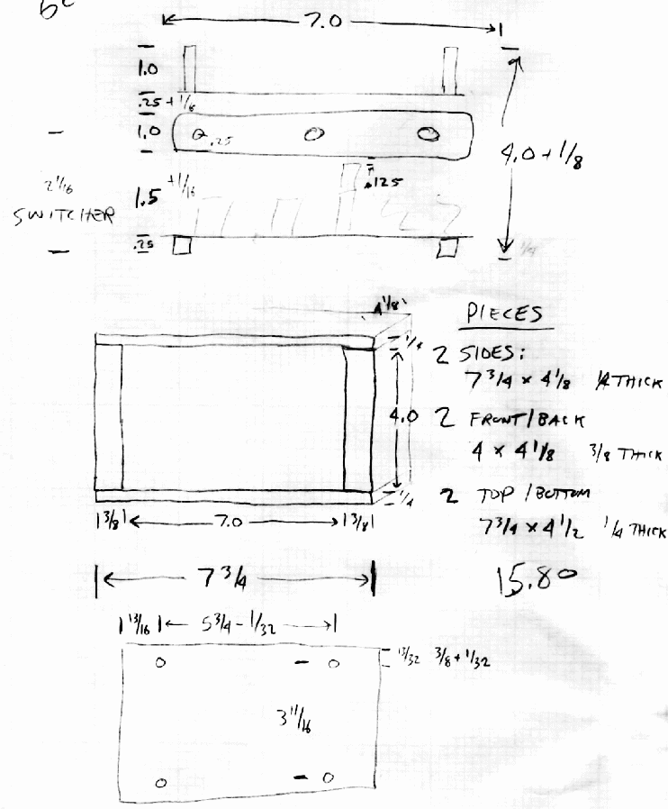 dimentional diagram of the box